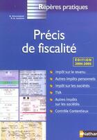 Couverture du livre « Precis De Fiscalite » de Pierre-Alban Leveau et G Sauvageot aux éditions Nathan