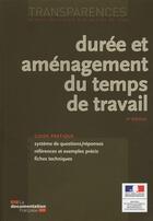 Couverture du livre « Durée et aménagement du temps de travail (2e édition) » de  aux éditions Documentation Francaise