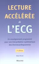 Couverture du livre « Lecture acceleree de l'ecg 5eme edition » de Dubin aux éditions Maloine