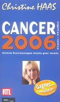 Couverture du livre « Cancer » de Christine Haas aux éditions Hors Collection
