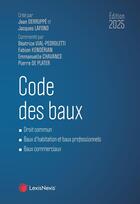 Couverture du livre « Code des baux 2025 » de  aux éditions Lexisnexis