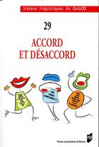 Couverture du livre « Accord et désaccord » de Col Gilles aux éditions Pu De Rennes