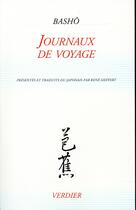 Couverture du livre « Journaux de voyage » de Basho aux éditions Verdier