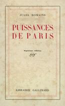 Couverture du livre « Puissances de paris » de Jules Romains aux éditions Gallimard