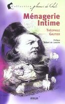 Couverture du livre « Menagerie Intime » de Gautier De Laroche aux éditions Aniwa