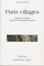 Couverture du livre « Paris villages » de Jouanard aux éditions Laquet