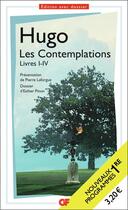 Couverture du livre « Les contemplations livre I-IV » de Victor Hugo aux éditions Flammarion
