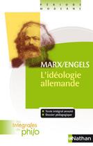 Couverture du livre « L'idéologie allemande ; Marx, Engels » de Christian Roche et Jean-Jacques Barrere et Denis Huisman aux éditions Nathan