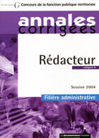 Couverture du livre « Redacteur, categorie b ; session 2004 » de  aux éditions Documentation Francaise