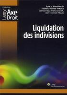 Couverture du livre « Liquidations des indivisions » de Pansier/Bitbol/Dahan aux éditions Lamy