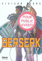 Couverture du livre « Berserk Tome 7 » de Kentaro Miura aux éditions Glenat