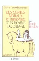 Couverture du livre « Contes moraux et immoraux d'un homme de cheval » de Bredlow/Oussedik aux éditions Favre