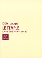 Couverture du livre « Temple » de Laroque D aux éditions Bayard
