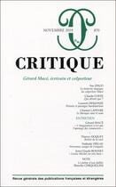 Couverture du livre « Revue critique N.870 ; critique 870 » de Revue Critique aux éditions Minuit