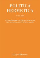 Couverture du livre « L'esoterisme a l'ere du soupcon » de Politica Hermetica 2 aux éditions L'age D'homme