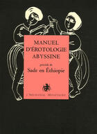 Couverture du livre « Manuel d'érotologie abyssine » de Manuel De Guez aux éditions L'archange Minotaure