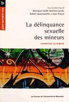 Couverture du livre « La delinquance sexuelle des mineurs : approches cliniques » de Jacob/Proulx aux éditions Pu De Montreal