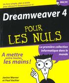 Couverture du livre « Dreamweaver 4 Pour Les Nuls » de Warner Janine et Paul Vachier aux éditions First Interactive