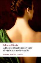 Couverture du livre « A Philosophical Enquiry into the Sublime and Beautiful » de Edmund Burke aux éditions Oup Oxford
