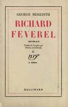 Couverture du livre « Richard faverel » de George Meredith aux éditions Gallimard