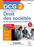 Couverture du livre « Dcg 2 - droit des societes et des groupements d'affaires - fiches 2023-2024 » de David aux éditions Dunod