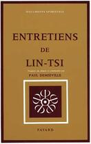 Couverture du livre « Entretiens de Lin-Tsi » de  aux éditions Fayard