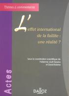 Couverture du livre « L'effet international de la faillite : une réalité ? » de David Robine aux éditions Dalloz