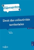 Couverture du livre « Droit des collectivités territoriales » de Virginie Donier aux éditions Dalloz