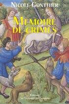 Couverture du livre « Mémoire de crimes » de Nicole Gonthier aux éditions Les Passionnes De Bouquins