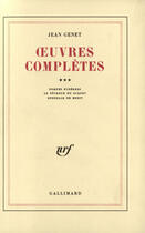 Couverture du livre « Oeuvres complètes t.2 » de Jean Genet aux éditions Gallimard