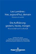 Couverture du livre « Les lumières : hier, aujourd'hui, demain ; sciences et société » de  aux éditions Hermann