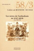 Couverture du livre « Cahiers du monde russe 58/3 » de  aux éditions Ehess