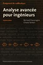 Couverture du livre « Analyse avance pour ingenieurs 3e edition » de Dacoragna/Tanteri aux éditions Ppur