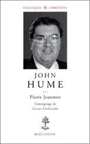 Couverture du livre « John hume » de Pierre Joannon aux éditions Beauchesne