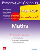 Couverture du livre « PERFORMANCE CONCOURS : mathématiques ; 2e année PSI PSI » de Jean-Claude Martin aux éditions Tec Et Doc