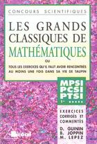 Couverture du livre « Grands Classiques De Maths 1ere Annee Mp Pc Pt » de Guinin et Lepez et Joppin aux éditions Breal