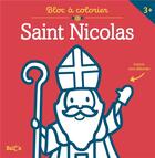 Couverture du livre « Bloc a colorier sans deborder - saint-nicolas » de  aux éditions Le Ballon