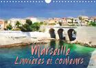 Couverture du livre « Marseille lumières et couleurs (Calendrier mural 2020 DIN A4 horizontal) ; Série de 13 tableaux, pour partager ou faire découvrir les vues pittoresques de Marseille. (Calendrier mensuel, 14 Pages ) » de K.A. Sudpastel aux éditions Calvendo