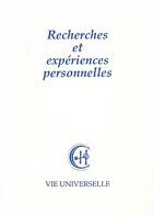 Couverture du livre « Recherches et expériences personnelles » de Gabriele Von Wurzburg aux éditions Editions Gabriele - La Parole