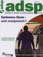 Couverture du livre « Epidemies ebola : quels enseignements ? - n 98 » de Haut Conseil De La S aux éditions Documentation Francaise