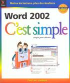 Couverture du livre « Word 2002 » de Marangraphics aux éditions First Interactive