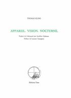Couverture du livre « Appareil. vision. nocturne » de Thomas Kling aux éditions Unes