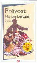 Couverture du livre « Manon lescaut » de Abbe Prevost aux éditions Flammarion