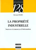 Couverture du livre « La Propriete Industrielle » de Marx aux éditions Nathan