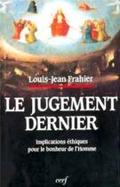 Couverture du livre « Le jugement dernier » de Frahier Louis-Jean aux éditions Cerf