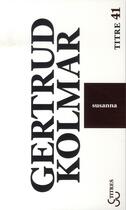 Couverture du livre « Susanna » de Gertrud Kolmar aux éditions Christian Bourgois