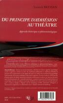 Couverture du livre « Du principe d'adhésion au théâtre » de Yannick Bressan aux éditions L'harmattan