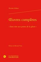 Couverture du livre « Oeuvres complètes : 