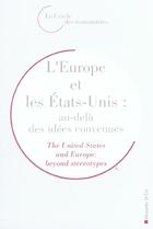 Couverture du livre « Europe et etats unis au de la des idees convenues » de Jean-Marie Chevalier aux éditions Descartes & Cie