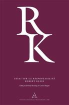 Couverture du livre « Essai sur la responsabilité » de Robert Klein aux éditions Inha